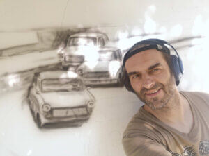 Historische Airbrush-Malerei Historische Airbrush-Malerei