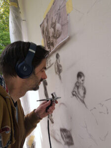 Historische Airbrush-Malerei Historische Airbrush-Malerei